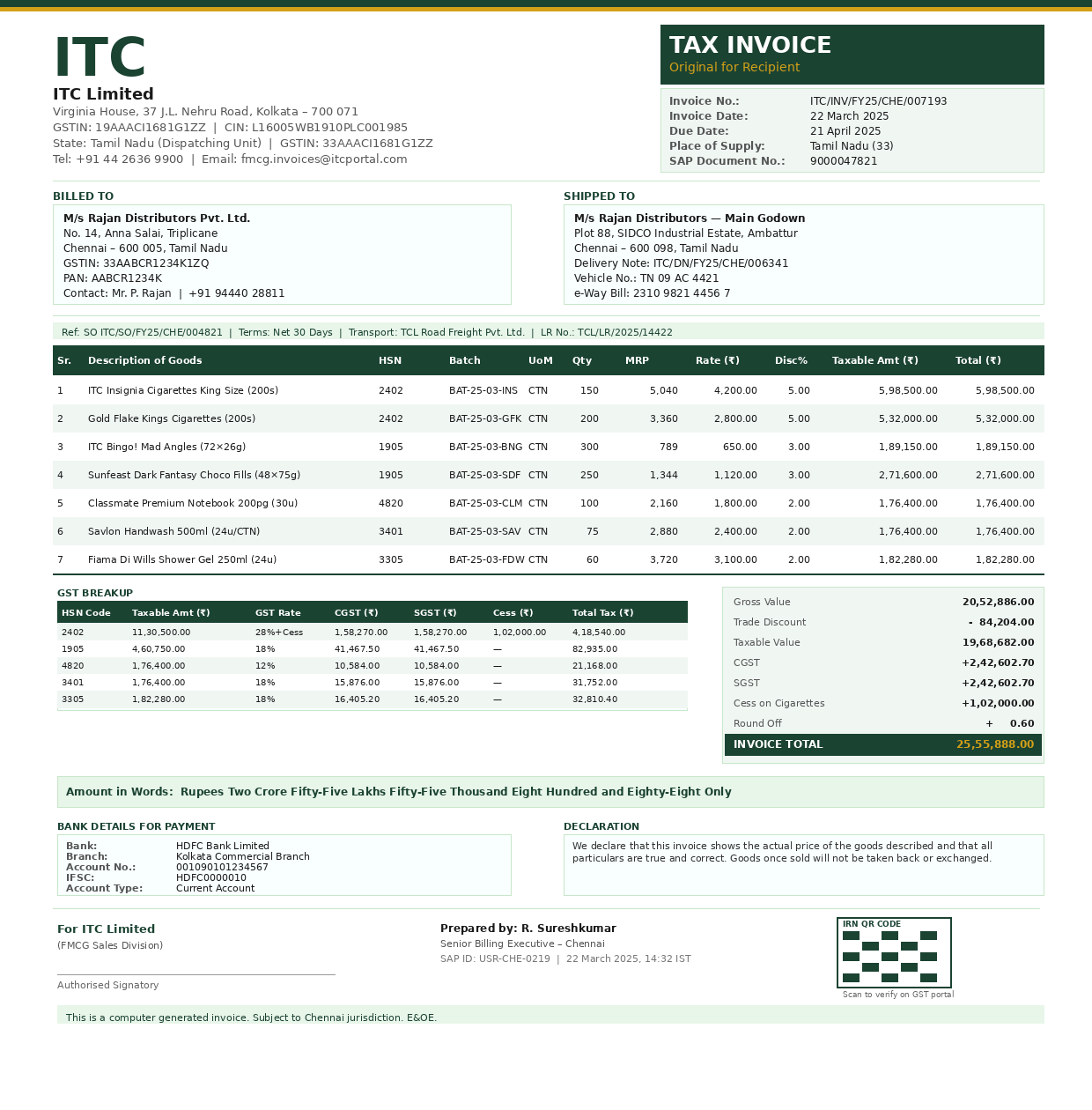 tax invoice template