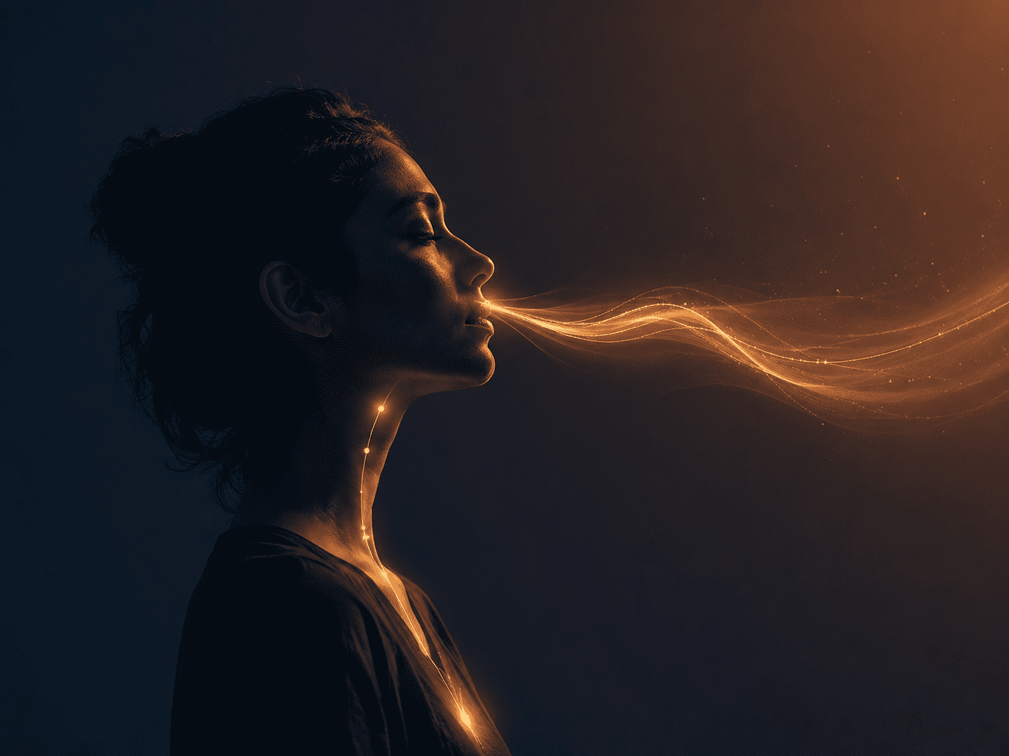 Serene person meditating — SKY Yoga practice for stress relief