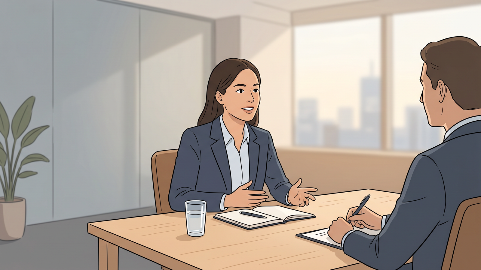 MBA student in a mock interview session for consulting placements