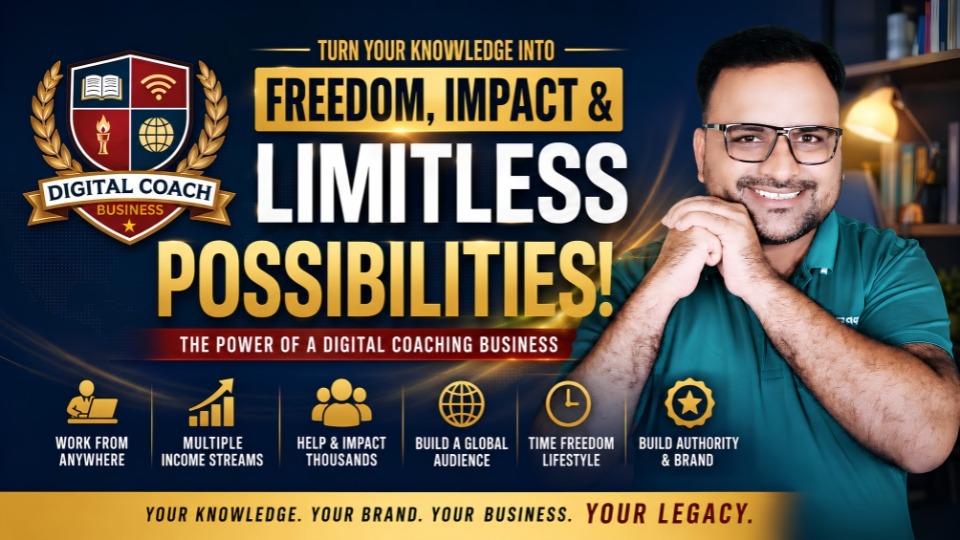 Digital Coaching Business Opens Unlimited Life Changing Possibilities Today