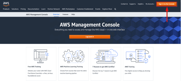 Sign In to Console