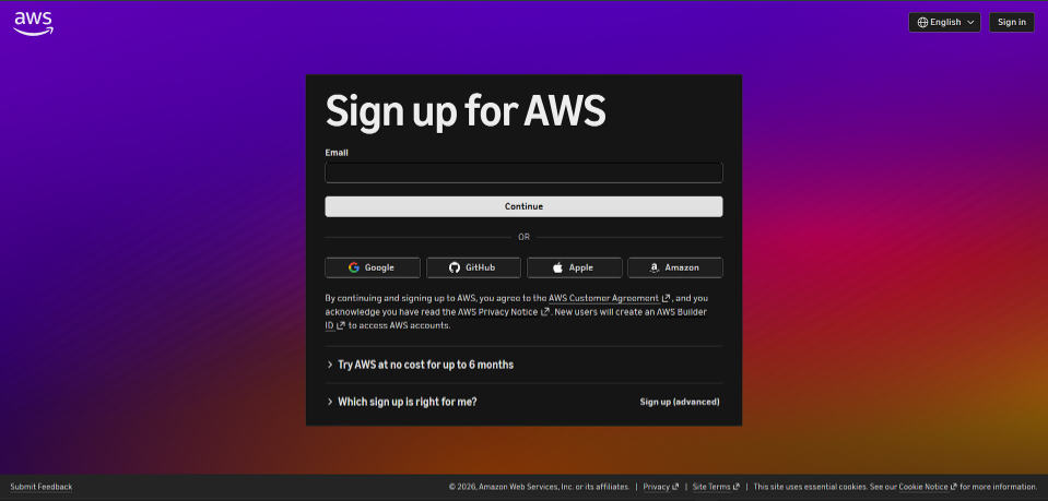 Step 2: Sign Up Modal with Email and Social Login