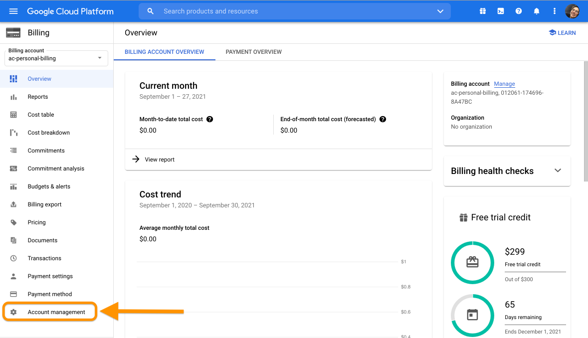 Disable Billing Account Management in GCP Console