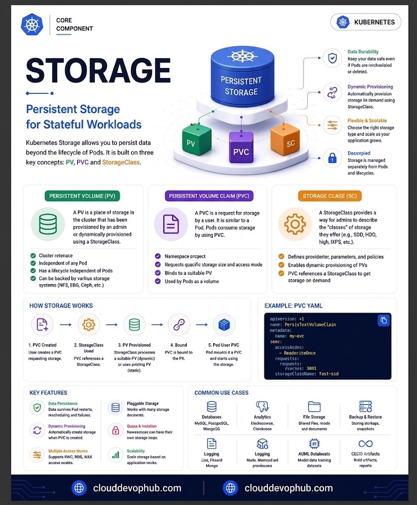 Page 9: Storage PV, PVC & StorageClass (Replace with Page 9 Screenshot in Graphy)