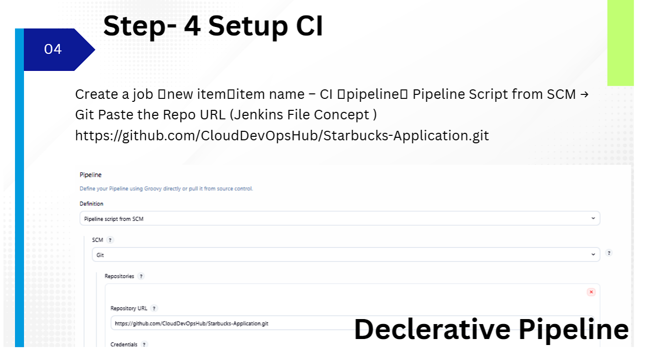Step 4 Creating Jenkins Declarative CI Job