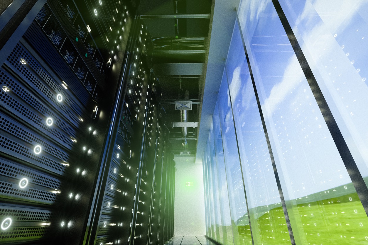 Server racks with cooling infrastructure