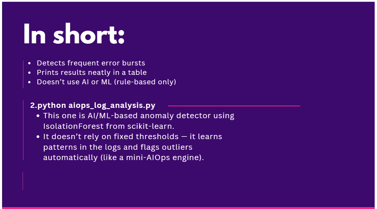 Machine Learning Isolation Forest Analysis aiops_log_analysis.py