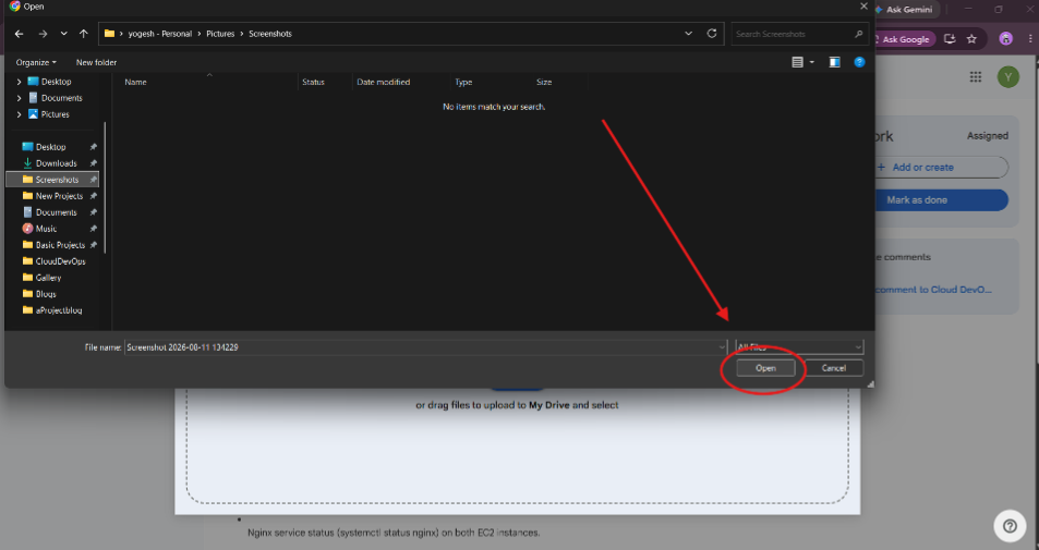 File Explorer File Picker Dialog Open Button