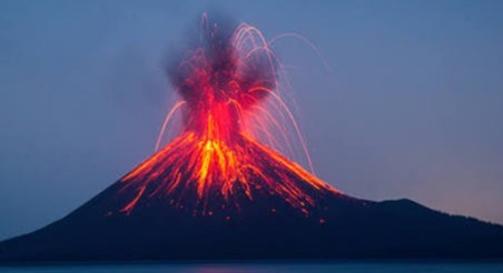 Volcanic activity and ash from Mount Anak Krakatau