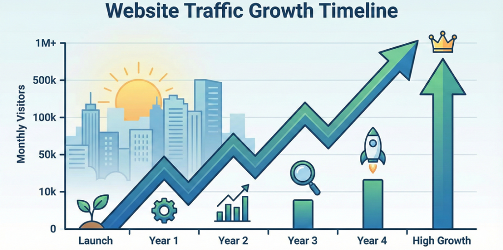 Data center servers handling millions of website visitors