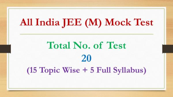 All India JEE (M) Mock Test - 20 cover