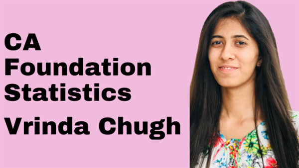 CA Foundation Statistics Course by Vrinda Chugh Copy cover