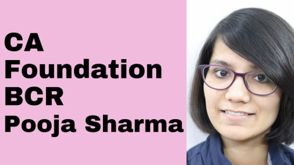 CA Foundation BCR by Pooja Sharma Copy cover