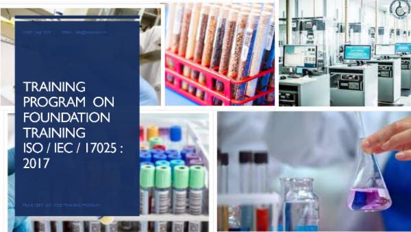 ISO 17025:2017 Foundation Training Course cover