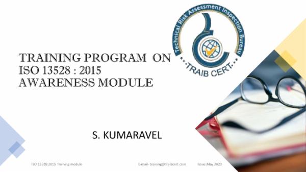 ISO 13528:2015 Awareness Training course cover