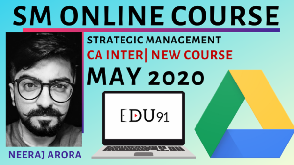 CA Inter Strategic Management for May 2020 | Online Laptop cover