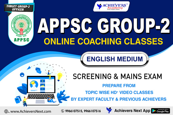 APPSC Group 2 Prelims & Mains Online Classes in English cover