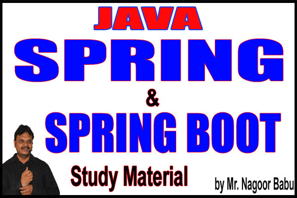 JAVA Spring and Spring Boot Study Material cover