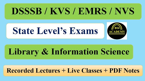 DSSSB/KVS/EMRS/NVS Library Science cover