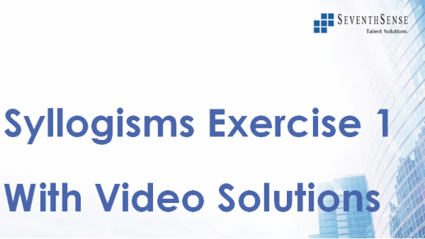 Syllogisms Practise Exercise 1 (With Video Solutions) cover