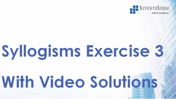 Syllogisms Practise Exercise 3 (With Video Solutions) cover