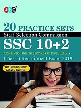20 Practice Sets Staff Selection Commission (SSC) 10+2 CHSL (Tier-I) Recruitment Exam 2019 cover