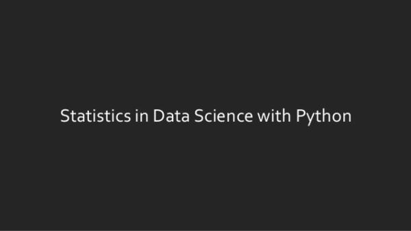 Learn Python and Statistics for Data Science
