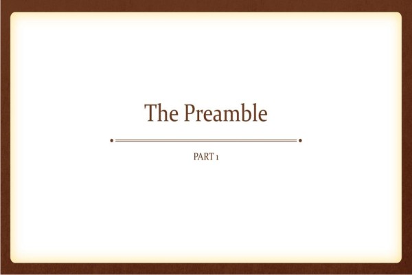Preamble Part-1 cover