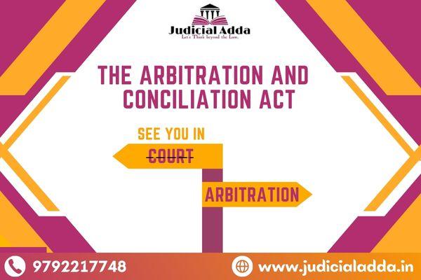 The Arbitration and Conciliation Act cover