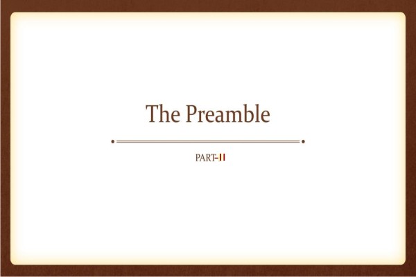 Preamble Part-2 cover