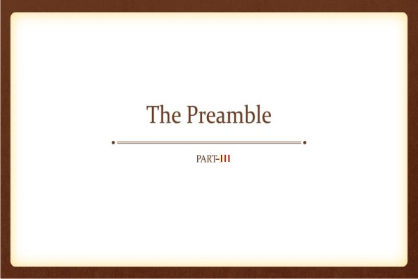 Preamble Part-3 cover