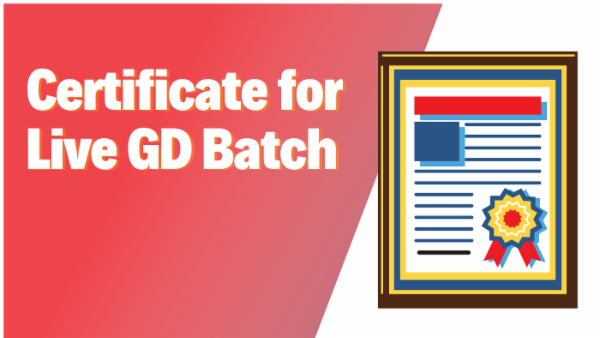 Certificate for Live GD Batch cover