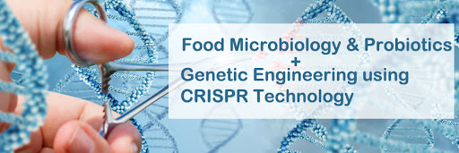 Food Microbiology + Genetic engineering using CRISPR technology cover