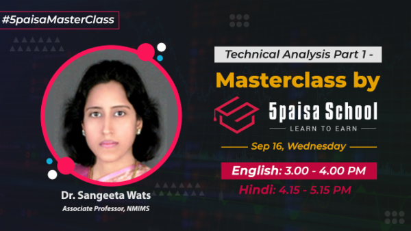 Technical Analysis Part 1-English | Price & Volumes | Line Chart | Masterclass by 5paisa School cover