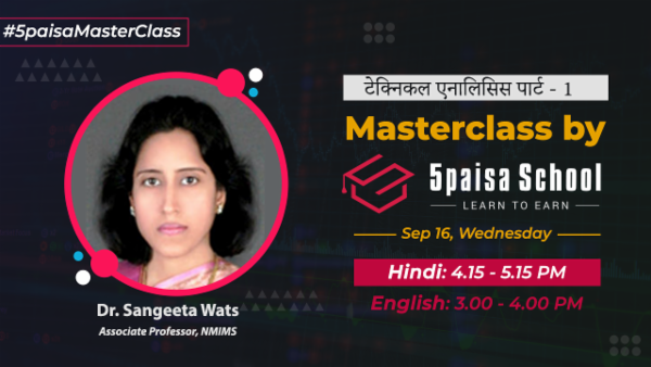 टेक्निकल एनालिसिस पार्ट 1- हिन्दी | प्राइस और वॉल्यूम | लाइन चार्ट | Masterclass by 5paisa School cover