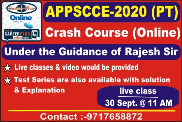 Live Class for APPSCCE Prelims 2020 Date 30th Sep.20 cover