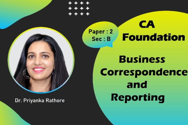 CA Foundation - Business Correspondence and Reporting cover