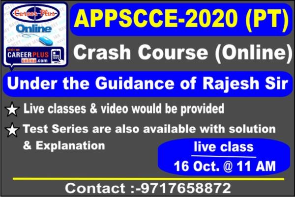 Live Class for APPSCCE Prelims 2020 Date 16th Oct. 20 cover