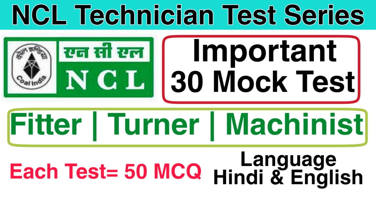 NCL Technician Technician Fitter || Turner || Machnist Test Series -2024. cover