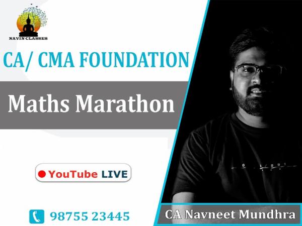 CA/CMA Foundation Mathematics Marathon Nov/Dec 2020 cover