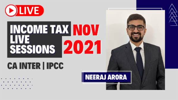 CA Inter Income Tax Live Sessions for Nov 2021 cover