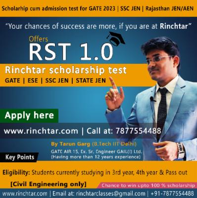 Rinchtar Scholarship test (RST - 1.0) cover