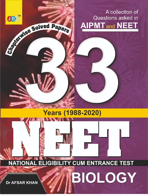 ‘NEET’ “BIOLOGY”– 33 YEARS’ (1988-2020) CHAPTERWISE SOLVED PAPERS cover