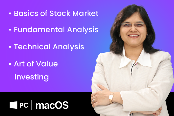 Basics Of Stock Market + Fundamental Analysis + Technical Analysis +Art of Value Investing(For Windows PC and macOS) (BOSM +FA + TA + AOVI - English) cover