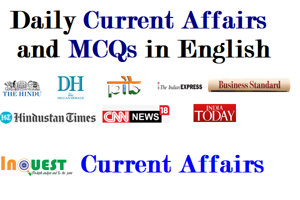 Daily Current Affairs & MCQs in English cover