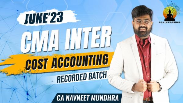 CMA Inter Cost Accounting | Old Syllabus cover