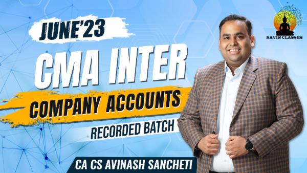 CMA Inter Company Accounts | Old Syllabus cover