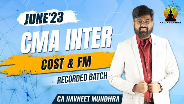 CMA Inter Cost & FM | Old Syllabus cover