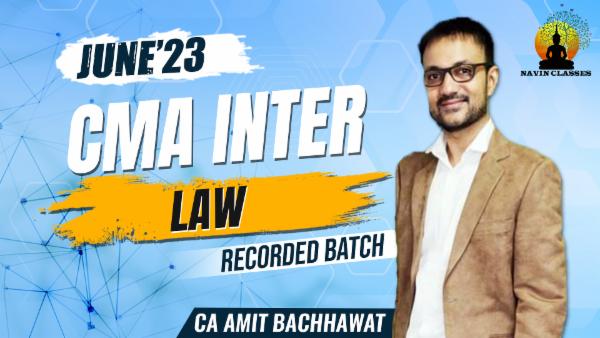 CMA Inter Law | Old Syllabus cover