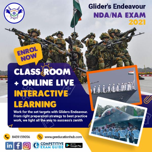 NDA/NA Exam - 2021 | Class Room + Live Interactive Class cover